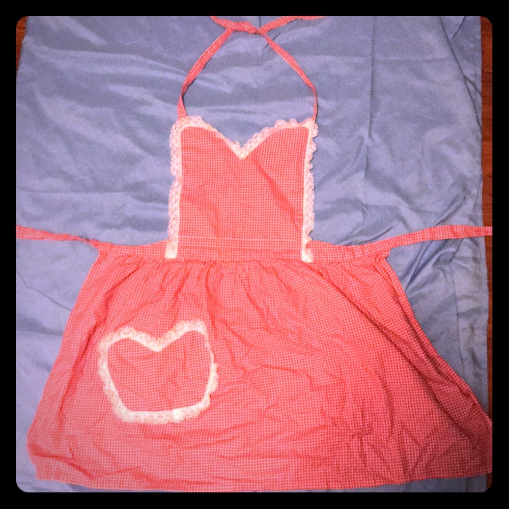 A vintage homemade cooking apron